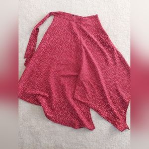 Topshop Red Asymmetrical Skirt